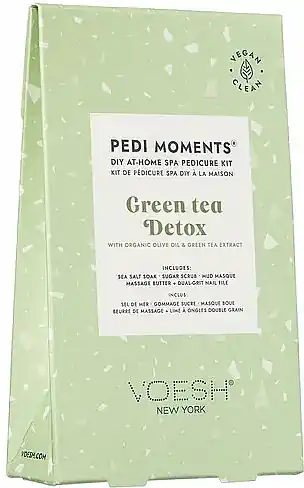 Voesh Pedi Moments Diy At-Home Spa Pedicure Kit Green Tea Detox