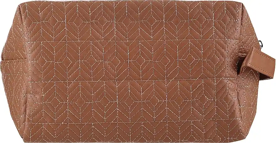 Women's Makeup Bag "Stitch", 98338, brown - Accessories