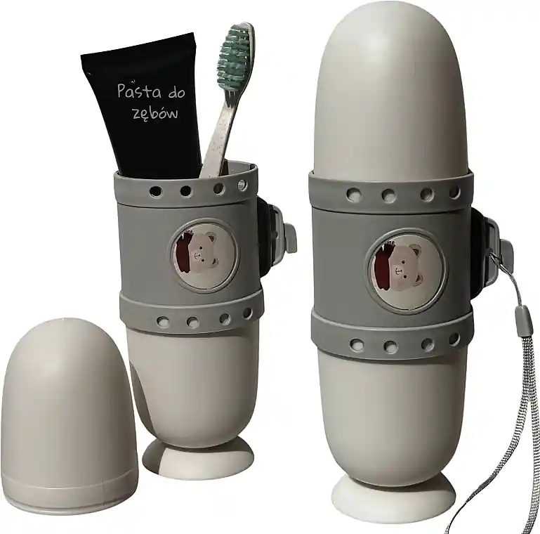 Toothbrush & Toothpaste Case, grey - Bath and Body
