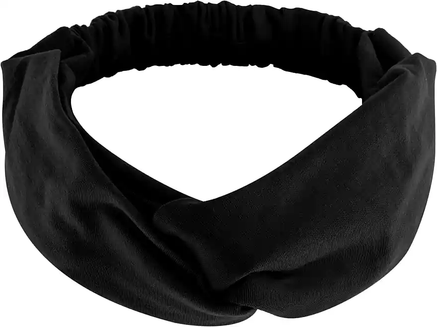 Knit Twist Headband, jersey binding, black - Accessories