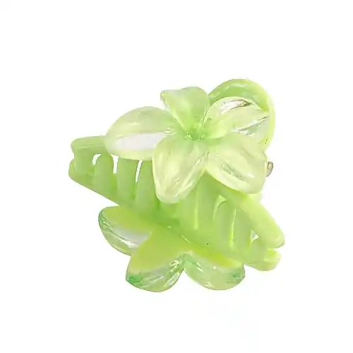 Hair clip, with green flowers - Accessories
