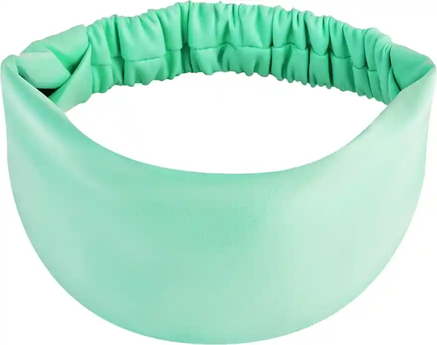 Faux Leather Classic Headband, mint - Accessories