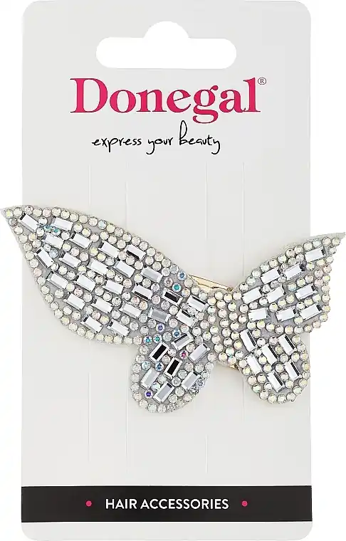 Butterfly Hair Clip, FA-5704+1, metal, silver