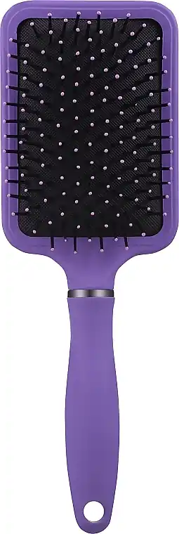 Wide Rectangular Hairbrush with Nylon Bristles, purple - Accessories