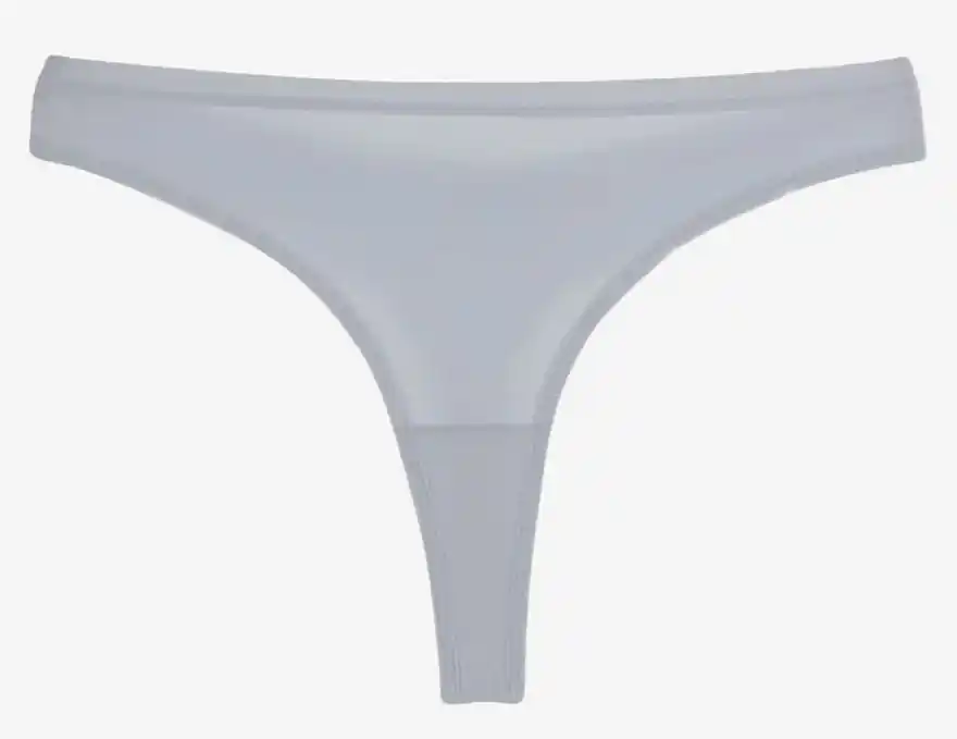 Women Smooth Cotton Thong Panties, grey - Clothes