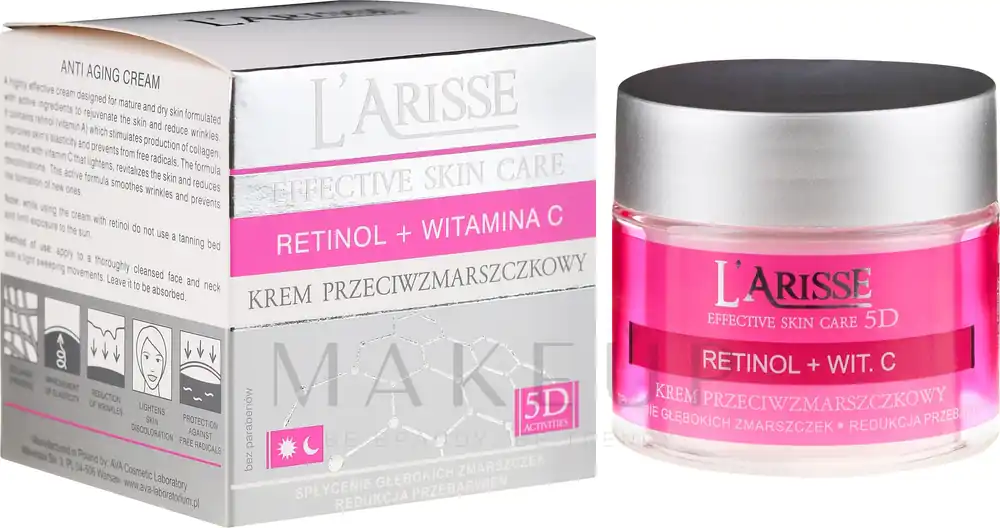 Retinol and Vitamin C Anti-Wrinkle Cream 50+