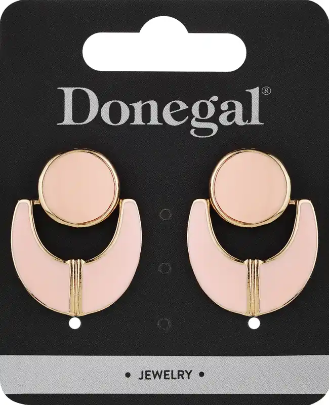 Earrings, 6422, beige - Costume jewelry