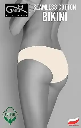 Women Seamless Panties 'Seamless Cotton Bikini', light nude - Clothes