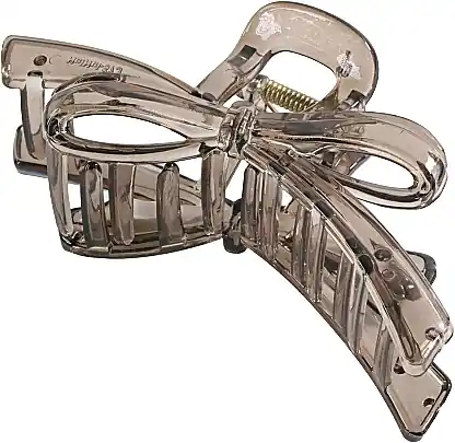 Hair claw clip with large bow, brown - Accessories