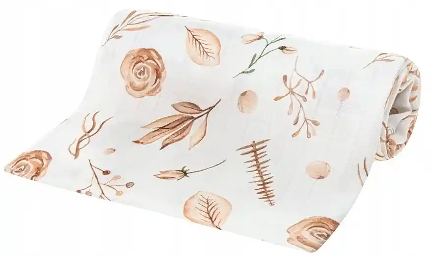 Children's bamboo swaddle with boho-style pattern, 30x30cm