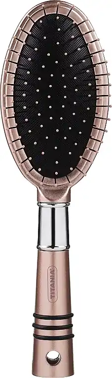 Massage Hair Brush 'Metallic', golden - Accessories