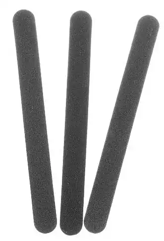 Wooden Nail File, 18 cm, black, 3 pieces - Accessories