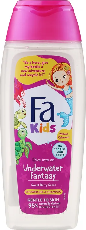 Underwater Fantasy Shower Gel & Shampoo for Girls, turtles - Bath and Body
