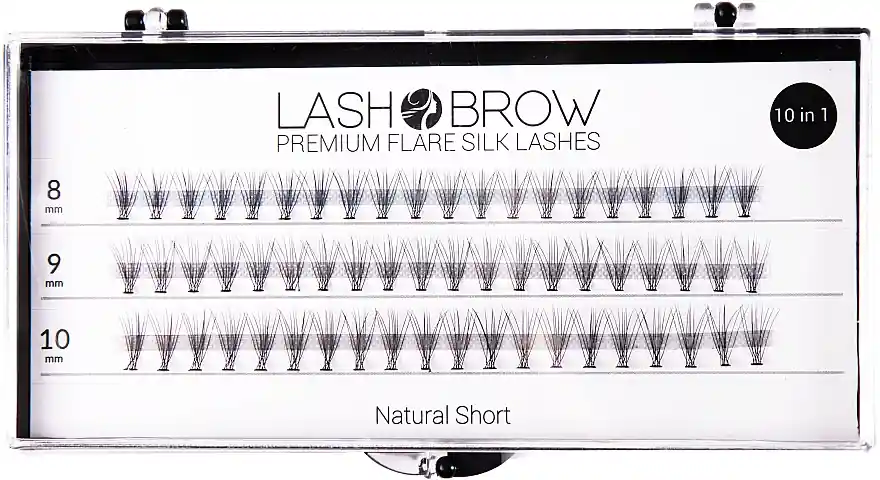 Lash Brown Premium Flare Silk Lashes Natural Short - Makeup