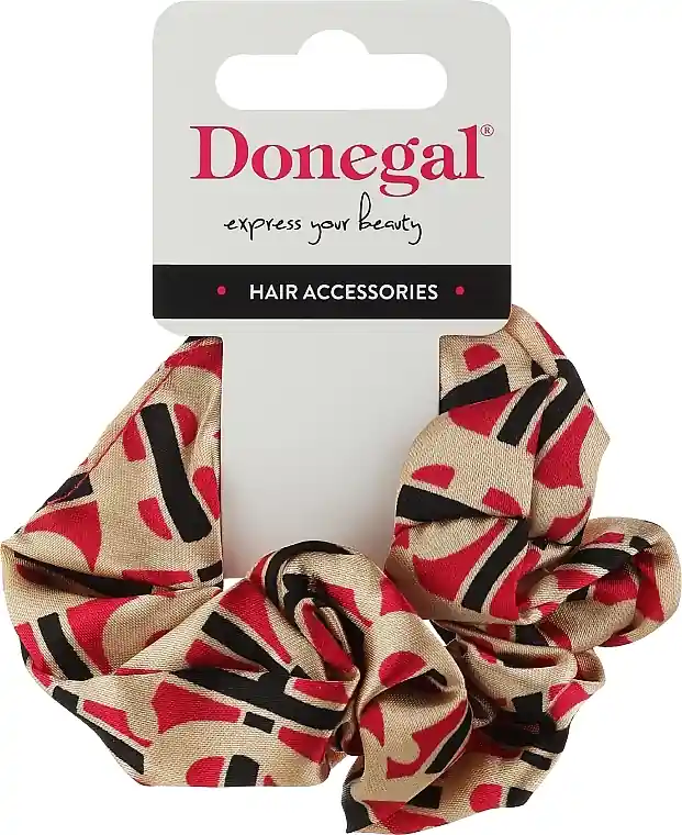 Hair Tie, FA-5834, gold with pink and black