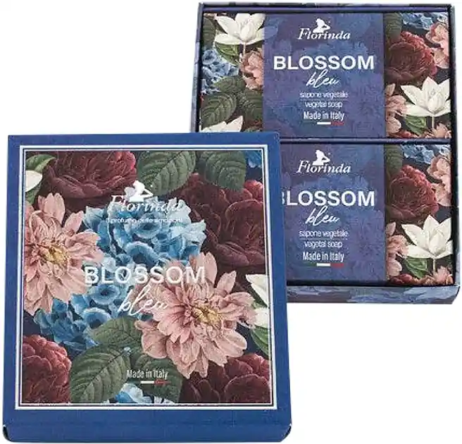 Blue Flowers Soap Set - Bath and Body