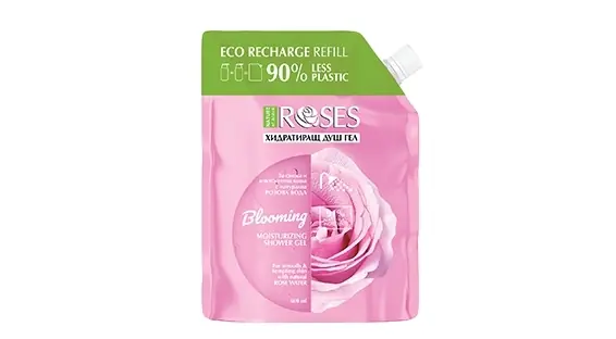 Natural Rose Water Shower Gel (doypack) - Bath and Body