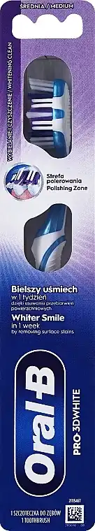 Toothbrush "Whitening", medium bristle, blue - Bath and Body