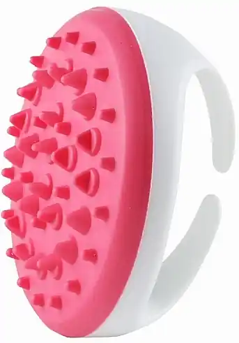 Silicone Anti-Cellulite Massage Brush, white-pink