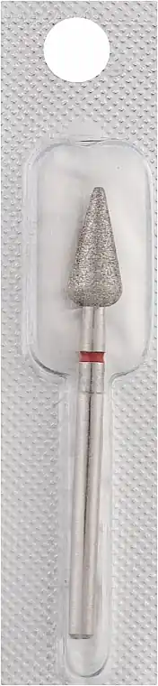 Sharp Pear Diamond Nail Drill Bit, 5 mm, red - Accessories