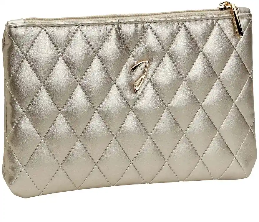 Quilted Makeup Bag, bronze, A6131VT - Accessories