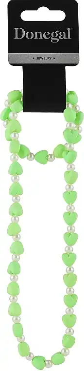 Jewelry Set, 6414, Green Hearts - Accessories