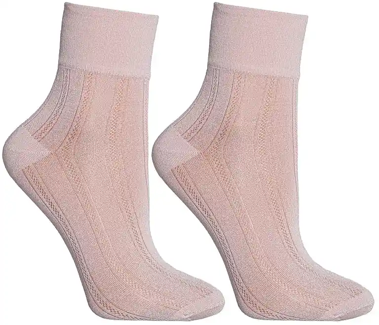 Women's viscose ankle socks, pink - Clothes