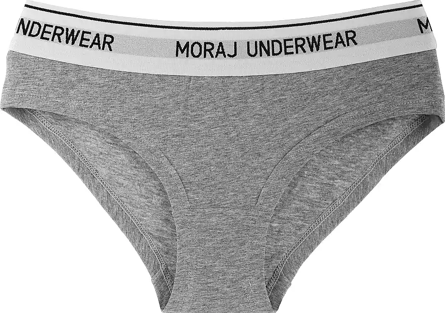 Panties with branded waistband, BDM350-007, gray