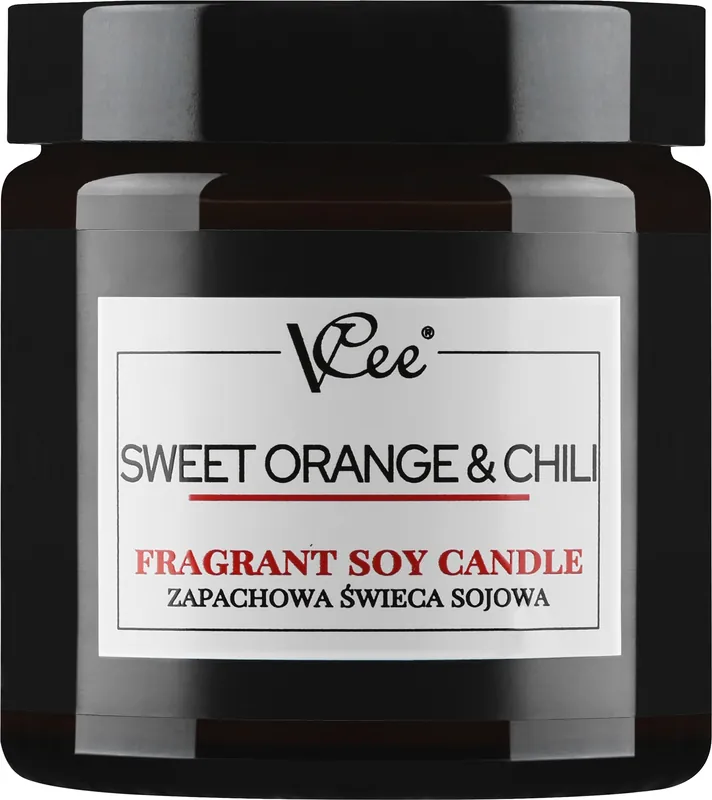 Sweet Orange & Chili Scented Soy Candle - Bath and Body
