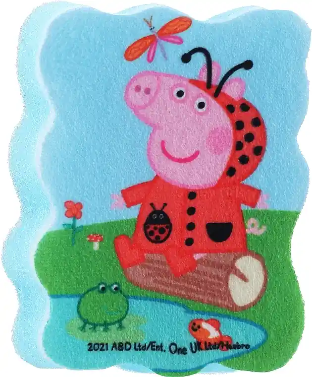 Kids Bath Sponge 'Peppa Pig', Peppa ladybug, blue - Accessories