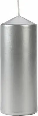 Cylindrical Candle 60x150 mm, silver metallic - Accessories