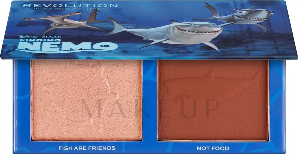 Makeup Revolution Disney & Pixar's Finding Nemo Fish Are Friends Bronzer And Highlighter Palette