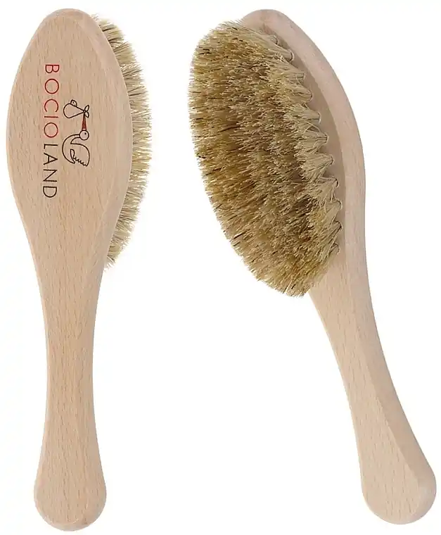Wooden Children's Hairbrush with Natural Bristles - Accessories