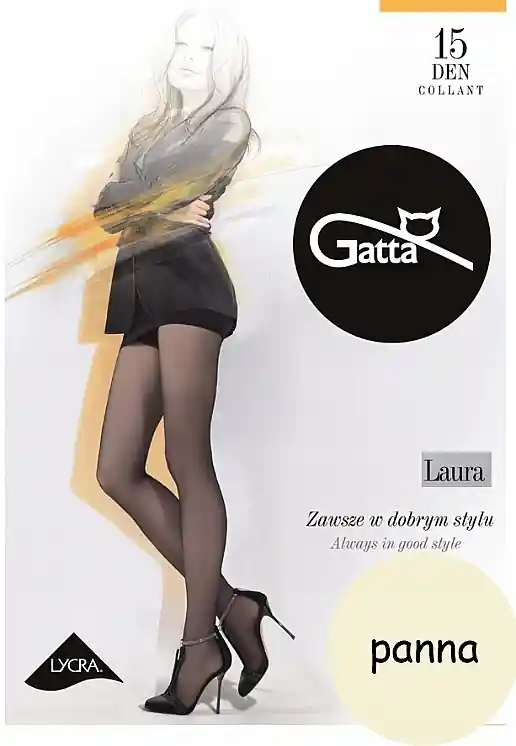 Tights "Laura" 15 Den, cream - Clothes