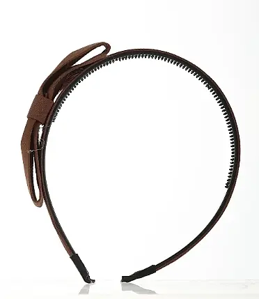 Headband with decorative knot, FA-5618, brown with a bow