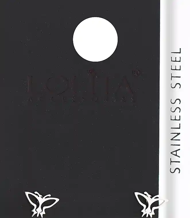 Women Earrings, point-winged butterflies, silver