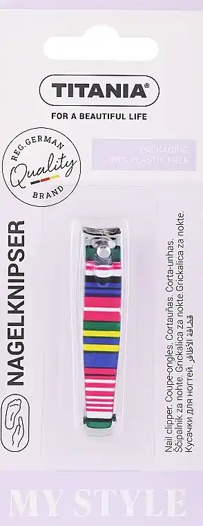 Nail Clipper, multi-colored stripes