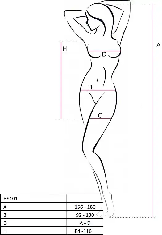 Erotic Bodysuit BS101, black - Clothes