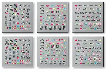 Nail Stickers, 6 psc, 42300 - Nails