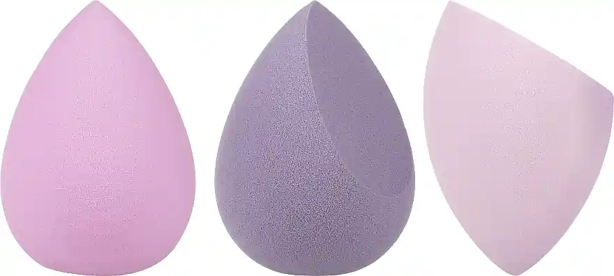 Makeup Sponges in a Case, 3 pcs, 38440, purple - Accessories
