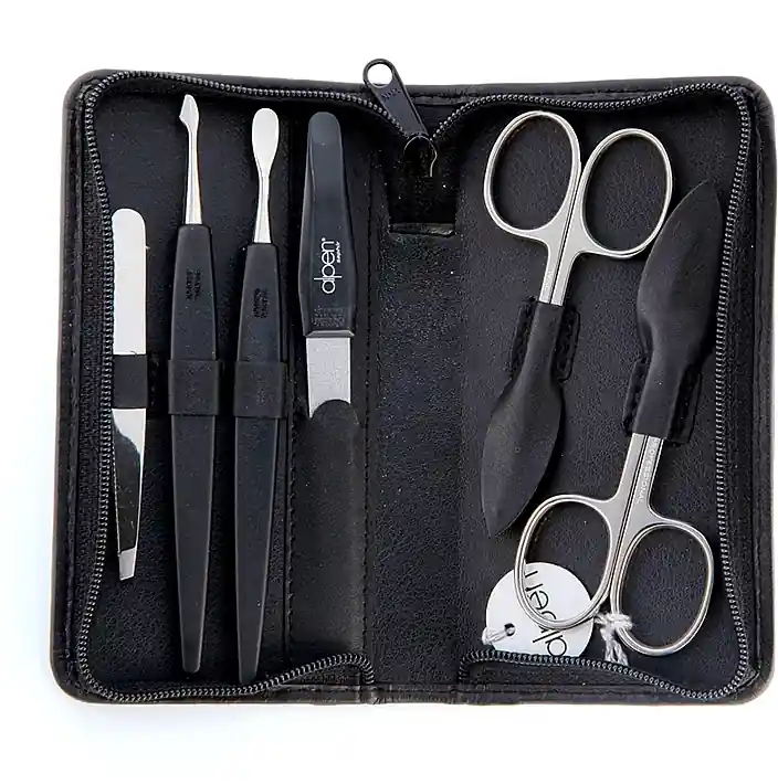 Manicure Set, 6 tools, 6822, black - Accessories