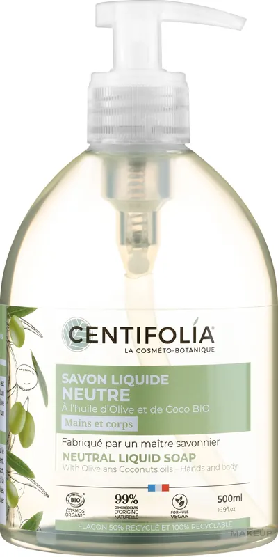 Olive Oil and Coconut Organic Liquid Soap - Bath and Body