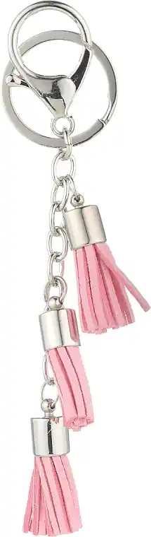Keychain, 6407, pink tassels - Accessories