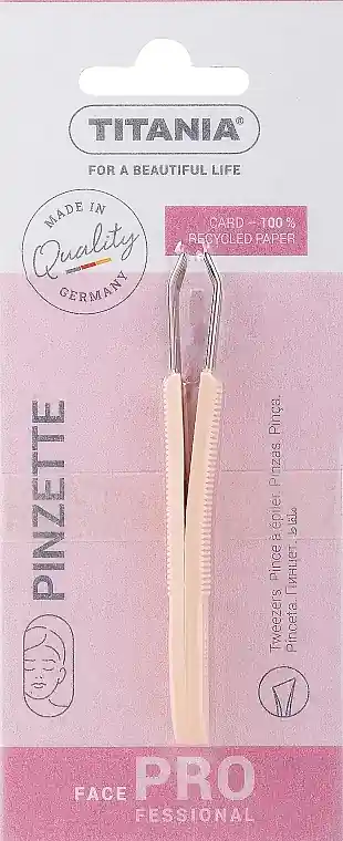Straight Tweezers, with plastic handles, 8.5 cm, 1061/B, beige - Accessories