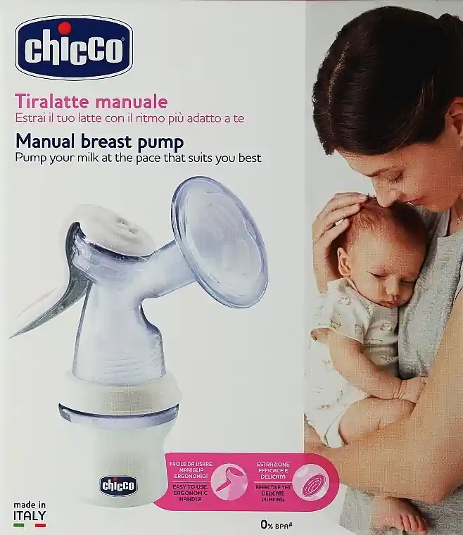 Manual Breast Pump + Breast Pads, 60 pcs. - Chicco