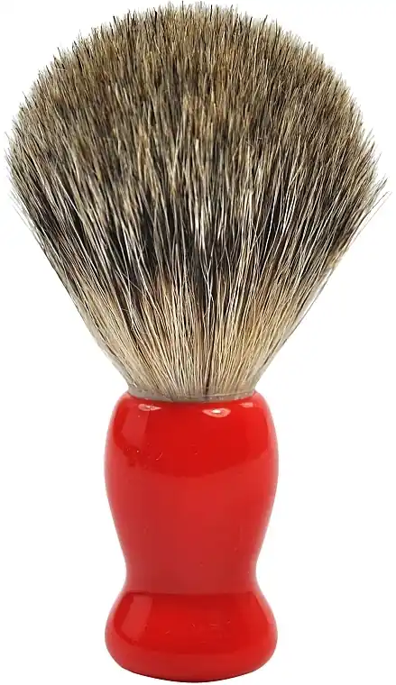 Shaving Brush with Badger Fiber, small, red - Men