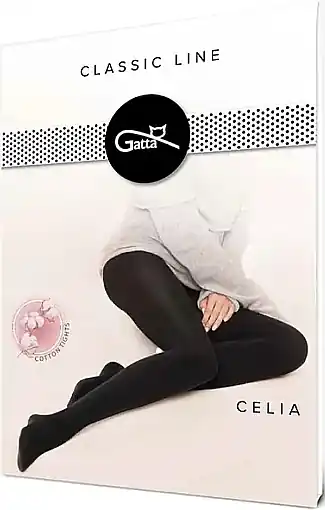 Cotton Tights 'Celia' 100 Den, black - Clothes
