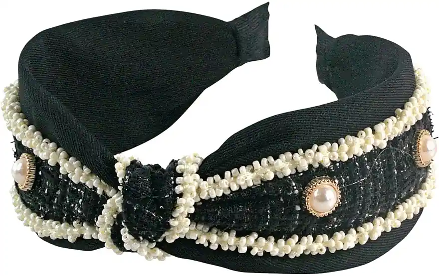 Rhinestone Hair Band, black - Accessories
