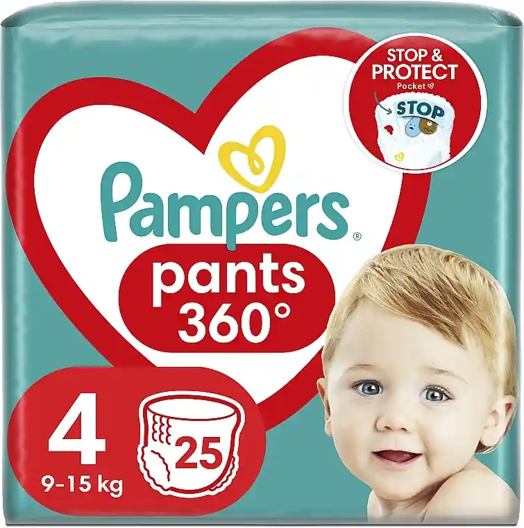 Diaper Pants, size 4, 9-15 kg, 25 pcs