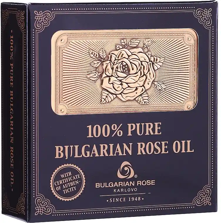 Natural Rose Oil in Wooden Box - Bath and Body